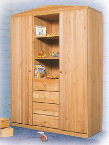 Kinderzimmer Schrank Erle Naturholzmöbel