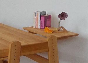 Schreibtisch mit Ansatztisch Biomöbel Erle